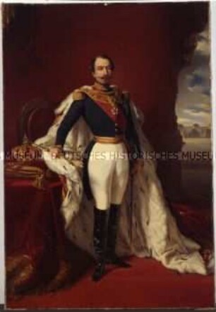 Napoleon III., Kaiser der Franzosen (1852-1870) mit Kroninsignien