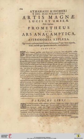 Liber Septimus: Prometheus sive Ars Anacamptica, vel Astronomia reflexa