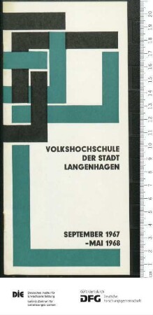 Programm Jahr 1967/1968
