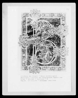 Psalter des Erzbischofs Egbert von Trier — Initiale