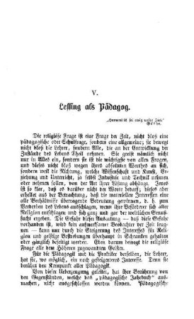 Lessing als Pädagog
