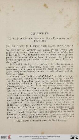 Chapter IV. To St. Mary major and the holy places on the esquiline