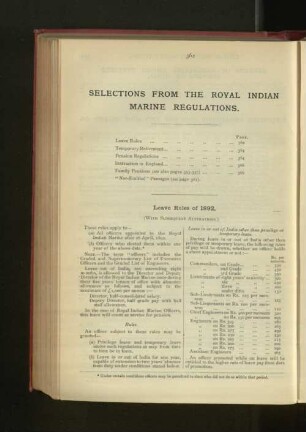 Selections from the Royal Indian Marine Regulations