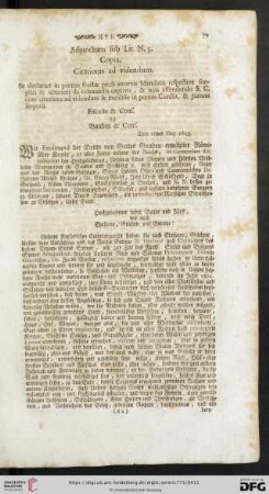 Adjunctum [sub Lit. N. 3. - sub Lit. K. 14]