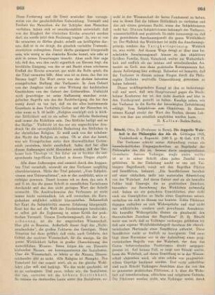 264-265 [Rezension] Ritschl, Otto, Die doppelte Wahrheit in der Philosophie des Als ob