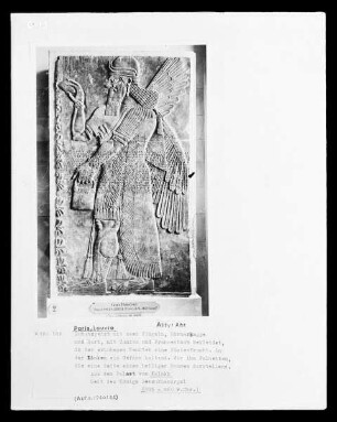 Göttlicher Schutzgeist mit zwei Flügeln, Relief aus dem Palast von Kalakh