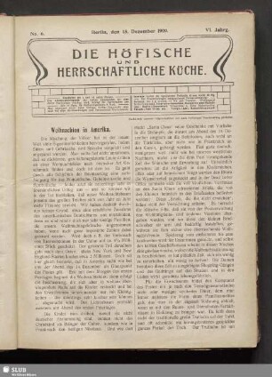 No. 6, 15. Dezember 1909