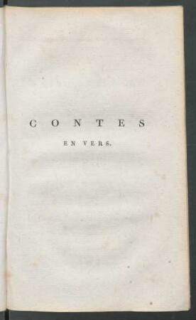 Contes En Vers