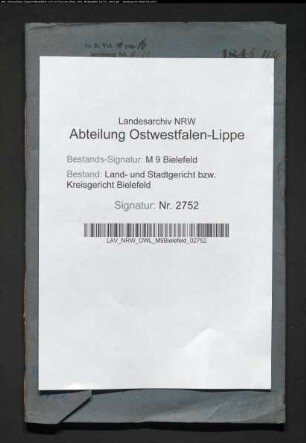 Erblasser: Büker, Johann: Testament