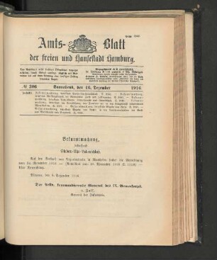 No. 306, 16. Dezember 1916