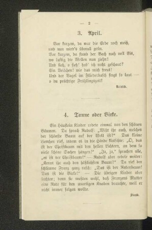 4. Tanne oder Birke.