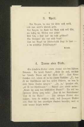 4. Tanne oder Birke.