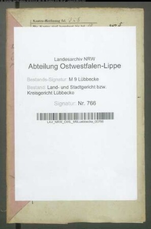 Erblasser: Köster, Johann Friedrich; Erblasser: Köster, Florentine Marie, geb. Franz: