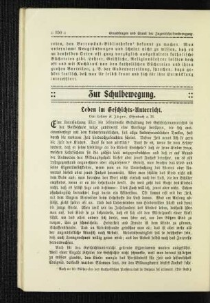 Leben im Geschichts-Unterricht