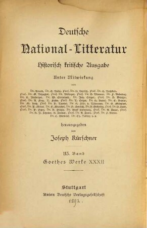 Goethes Werke, 32. Aufsätze zur Litteratur