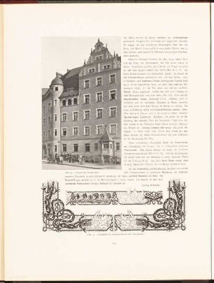Standesamt an der Fischerbrücke, Berlin. Feuerwache in der Fischerstraße, Berlin: Ansicht von der Straßenseite Standesamt, Details Feuerwache (aus: Neubauten der Stadt Berlin, Bd. I, 1902)