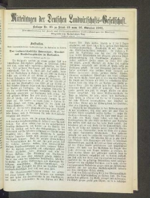 Beilage Nr. 35 zu Stück 43 vom 26. Oktober 1901.