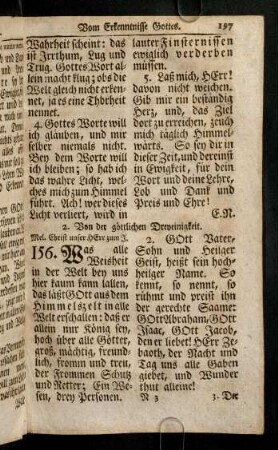 197-206, 2. Von der göttlichen Dreyfaltigkeit