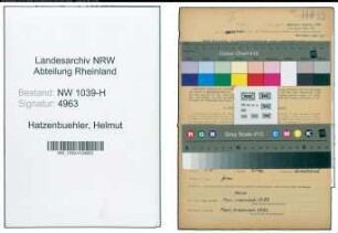 Entnazifizierung Helmut Hatzenbuehler , geb. 22.02.1919 (Kalkulator)