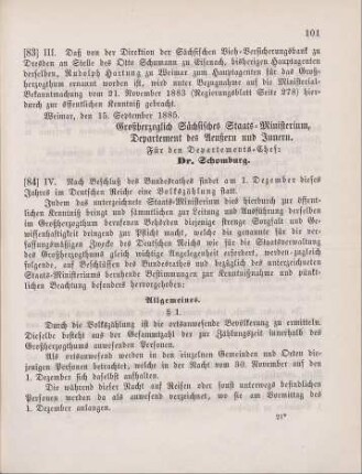 83. Ministerial-Bekanntmachung, betreffend den Wechsel in den Hauptagenturen der Sächsischen Vieh-Versicherungsbank zu Dresden
