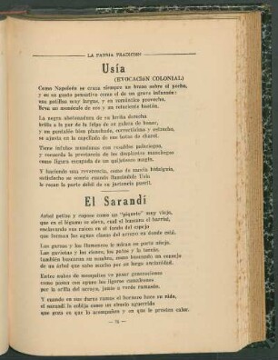 Usía : (Evocación colonial)