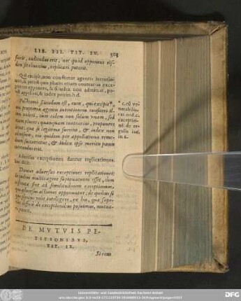 De Mutuis Petitionibus, Tit. IX.