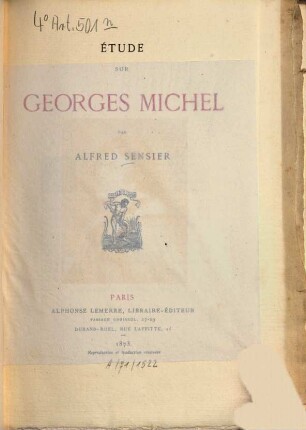 Étude sur Georges Michel