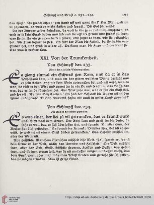 XXI. Von der Trunckenheit