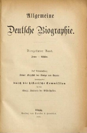 Allgemeine Deutsche Biographie, 14. Jetzer - Kähler