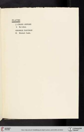 J. [James] Craig Annan and George Davison [list of plates]