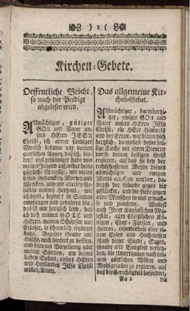 Kirchen-Gebete.