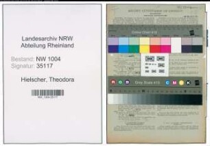 Entnazifizierung Theodora Hielscher , geb. 25.01.1898 (Hausmeisterin)
