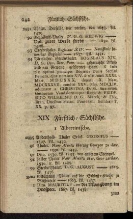 XIX. Fürstlich-Sächsische. - XX. Fürstlich-Schlesische.