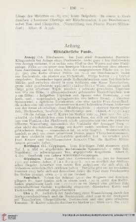 Anhang: Mittelalterliche Funde