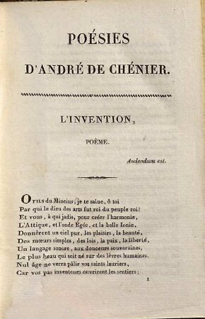 Œuvres d'André de Chénier