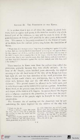 Section II: The Pomœrium of the Kings