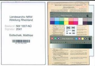 Entnazifizierung Matthias Gottschalk , geb. 10.12.1912 (Angestellter)