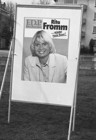 Wahlwerbung der Karlsruher FPD zur Bundestagswahl am 6. März 1983