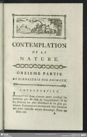 Onzieme Partie. De L´Industrie Des Animaux