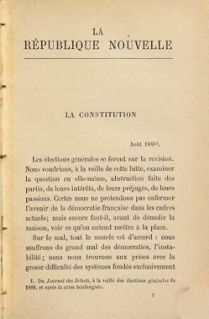 La République nouvelle