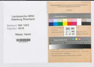 Entnazifizierung Heinz Meyer , geb. 12.05.1900 (Justizangest.)