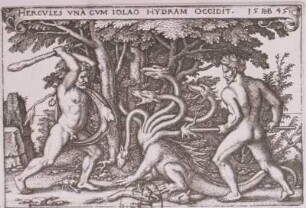 Herakles tötet die Hydra