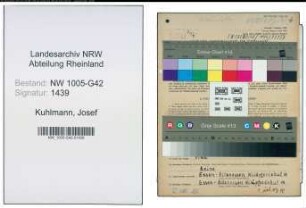 Entnazifizierung Josef Kuhlmann , geb. 22.05.1906 (Schausteller)