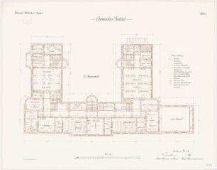 Chemisches Institut der Technischen Hochschule Breslau: Grundriss 2. Obergeschoss 1:100