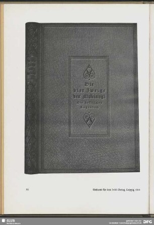 Einband "Die vier Zweige des Mabinogi" für den Insel-Verlag, Leipzig