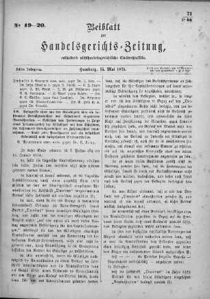 No. 19-20. 15. Mai 1875