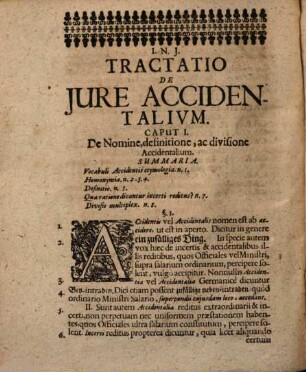 Ahasveri Fritschi Tractatio De Jure Accidentalium