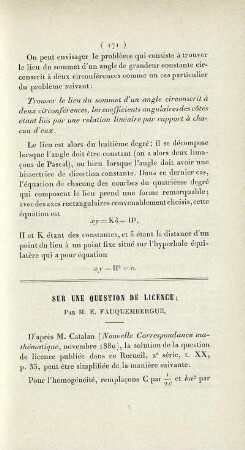 Sur une question de licence.