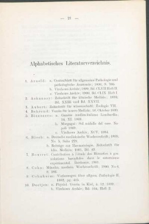 Alphabetisches Literaturverzeichnis.