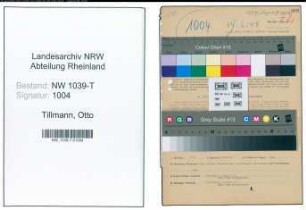 Entnazifizierung Otto Tillmann , geb. 08.01.1894 (Landesoberinspektor)